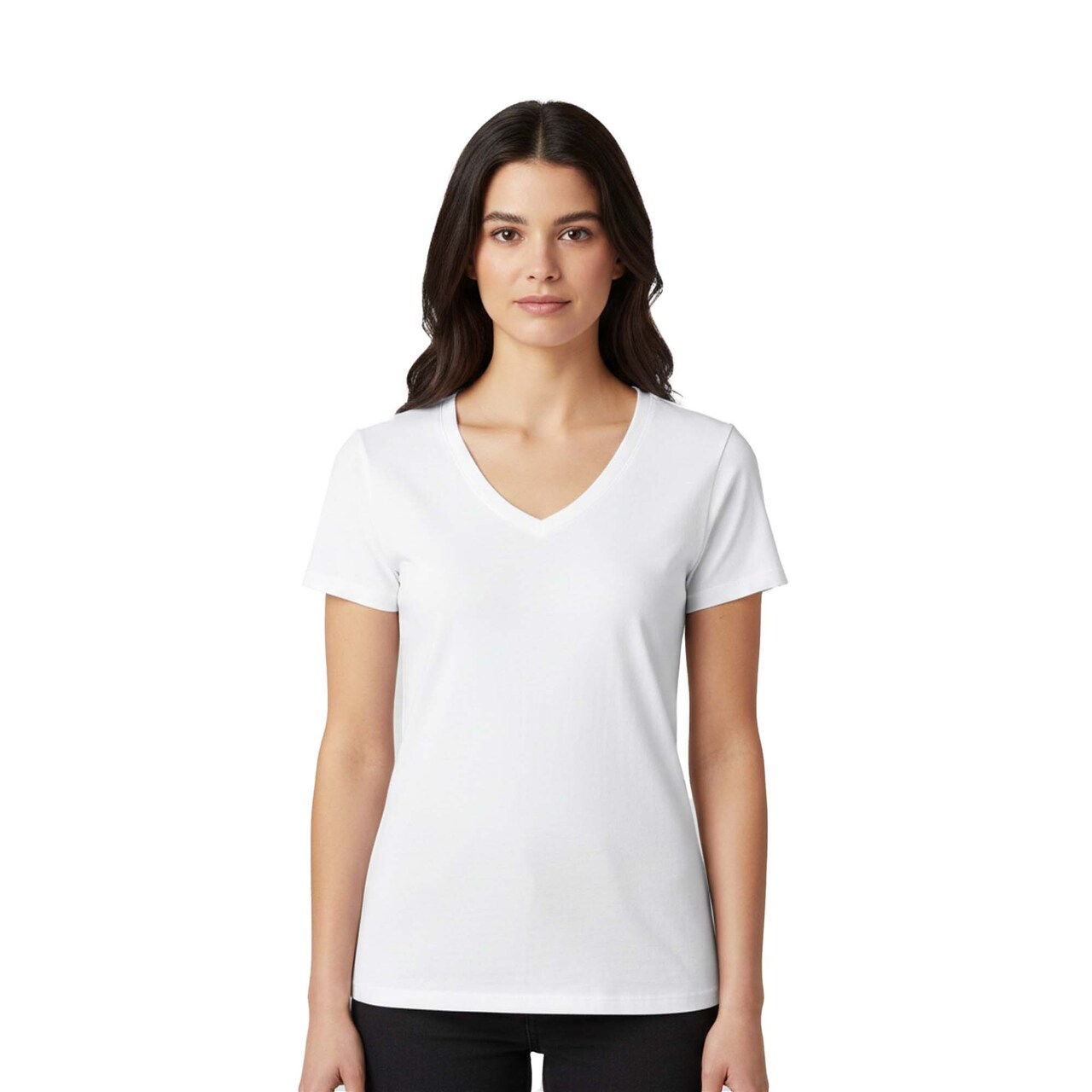 Gildan Women’s Heavy Cotton V-Neck T-Shirt – Blank Craft Tee for Cricut, Painting & Custom DIY Projects